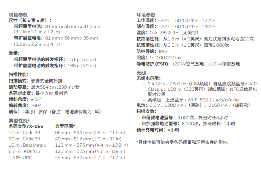 霍尼韋爾8680i指環(huán)掃描器詳細參數(shù)